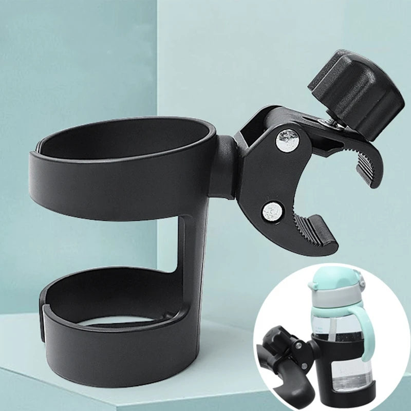 Universal Cup Holder Easy to Install 360 ° Rotation Wheelchair Cup Holder Stroller Accessories Harmless to Children