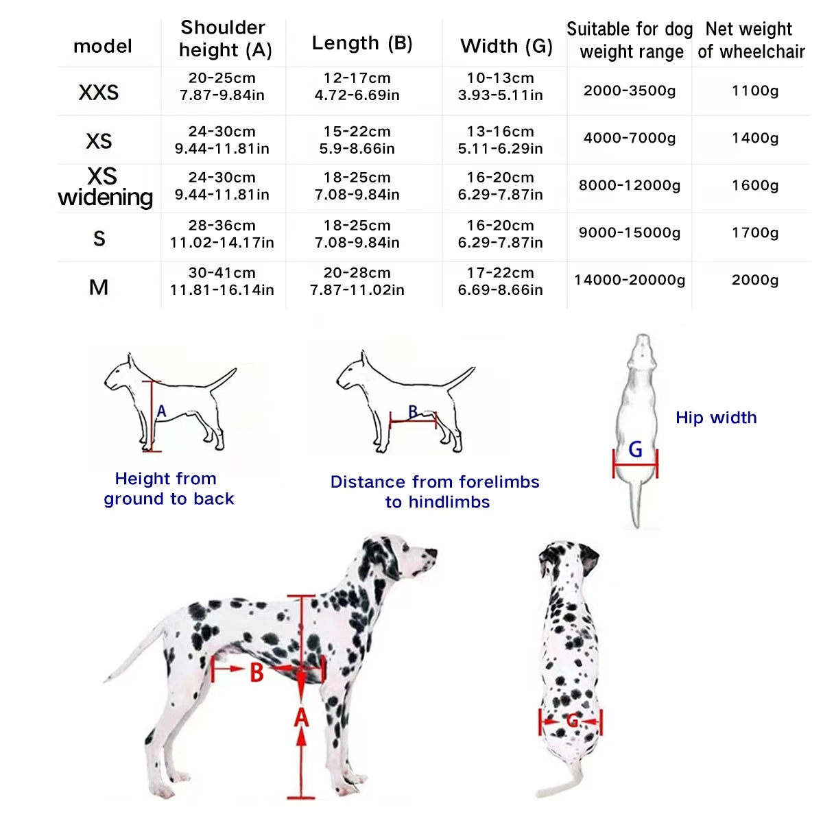 Elderly dog wheelchair forelimb four-wheeled pet hemiplegic dog car front leg disabled car full body quadriplegic dog assistance