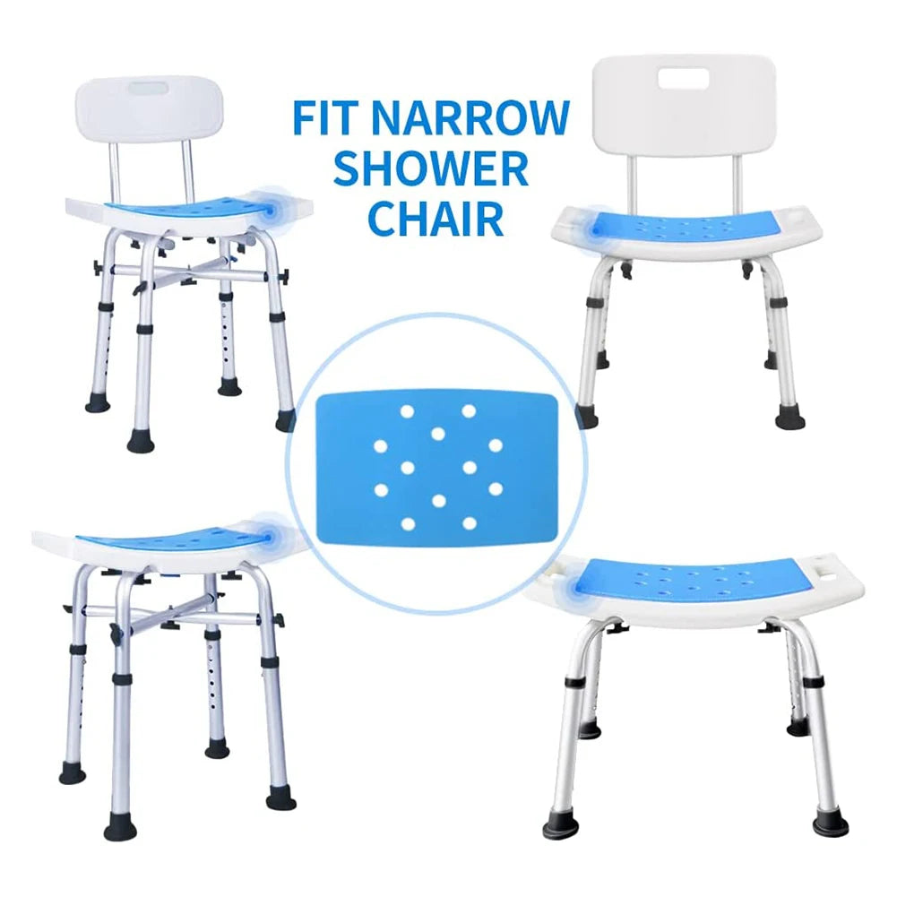 Bathroom And Shower Chair Elderly Folding Bath Chair Cushion Furniture Stool Shower Bench Non-slip Cushion EVA Blue