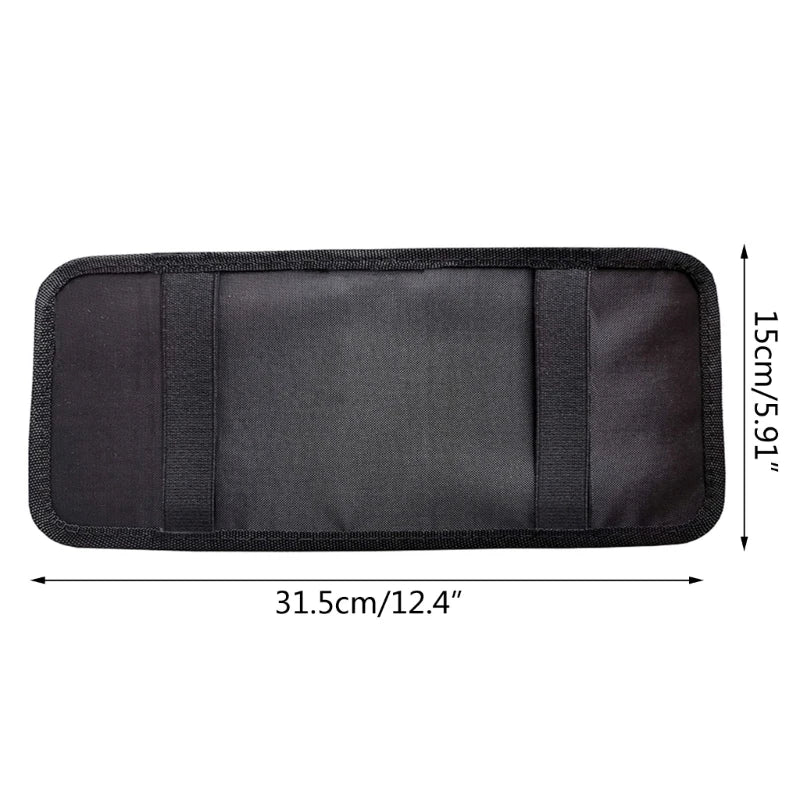 Multi-Pocket Handicap Disability Parking Permit Placard Holder Protector Cover Sleeve Car Sun Visor Elastic Strap Storage Bag