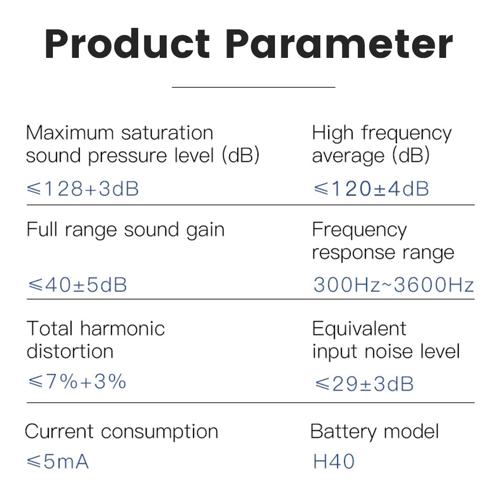 Hearing Aid Rechargeable Portable Elderly Hearing Aid Magnetic Charging Hearing Impaired Low Noise Sound Amplifier Adjustable