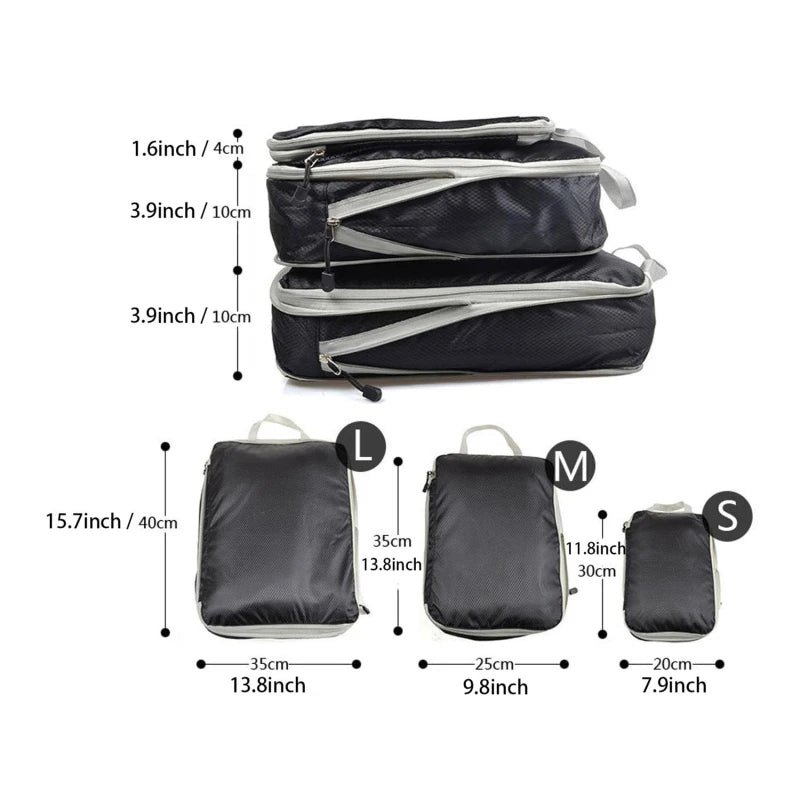 4Pcs Travel Storage Bag With Shoes Bag Underwear Bra Socks Finishing Packing Luggage Clothing Organizer Compression 2024 Hot