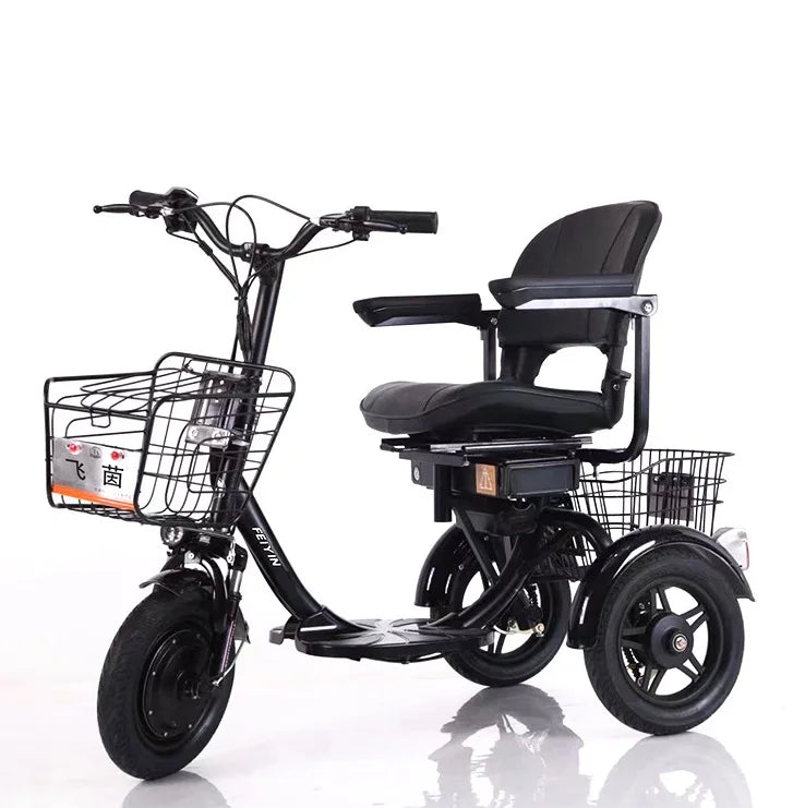 wholesale low speed long range removeable battery  tricycle 3 wheel adult  handicap scooter electric bike