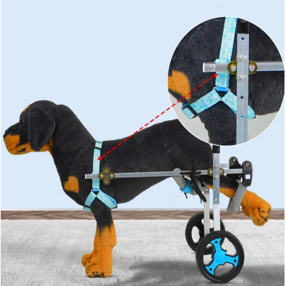 Adjustable Dog Wheelchair Small/Medium Pet Wheelchair For Back Legs Training Rehabilitation Disability Auxiliary Accessories