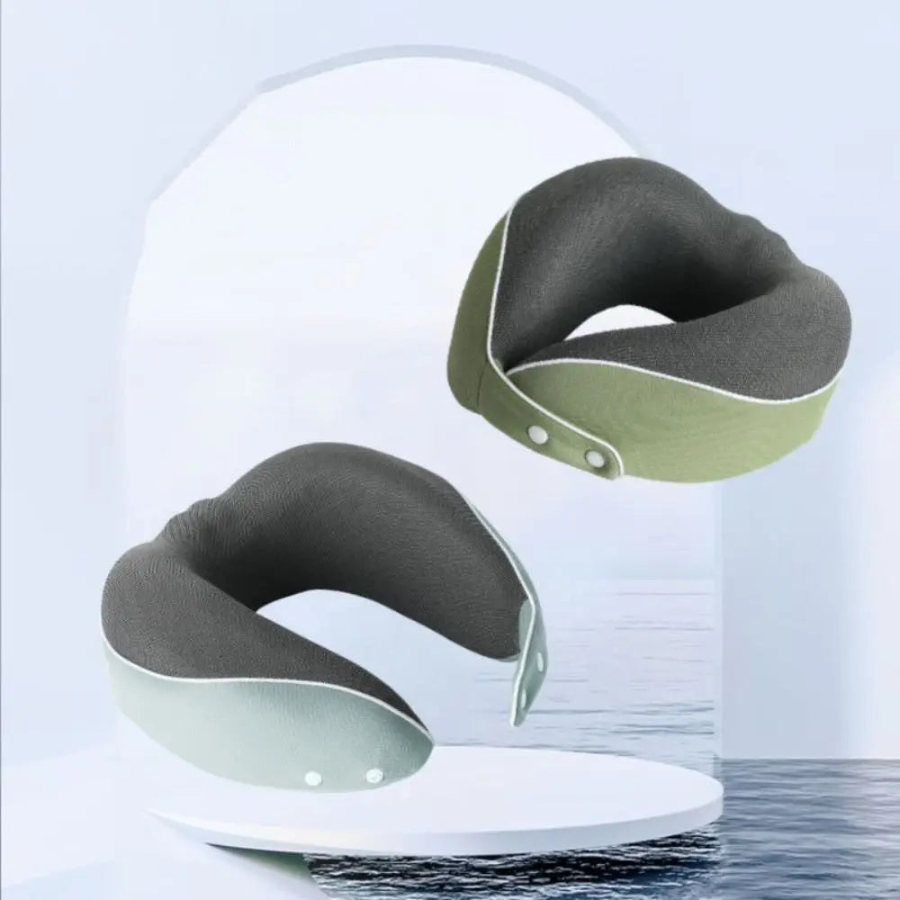 Gift U-shaped Travel Neck Pillow Carry Portable Memory Cotton Neck Pillows 360 Degree Protection Pillowcase Storage Bag