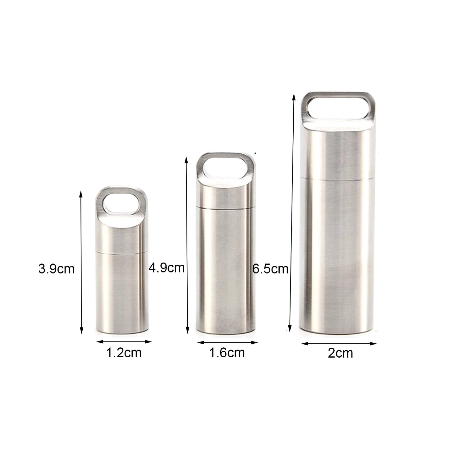 Stainless steel Medicine Tablet Storage Box Pill Case Waterproof Bottle Perfume Holder Ash Vial Pendant Charm DIY Supplies