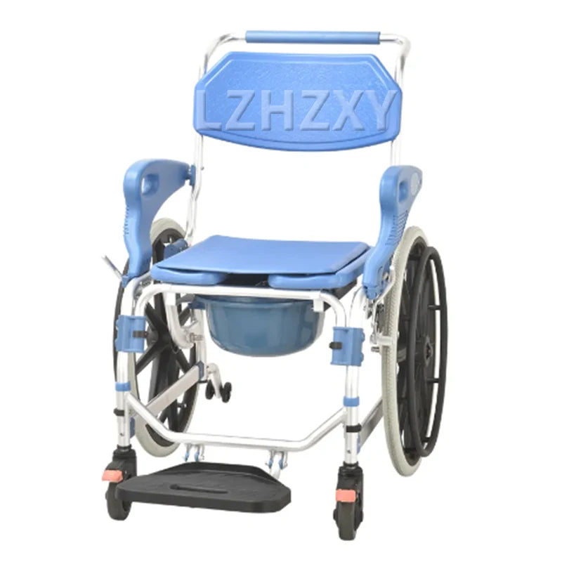 698B Elderly Toilet Chair Pregnant Women Disabled Non Slip Bath Belt Wheel Movable Toilet Widened Household Stool Bath Chair