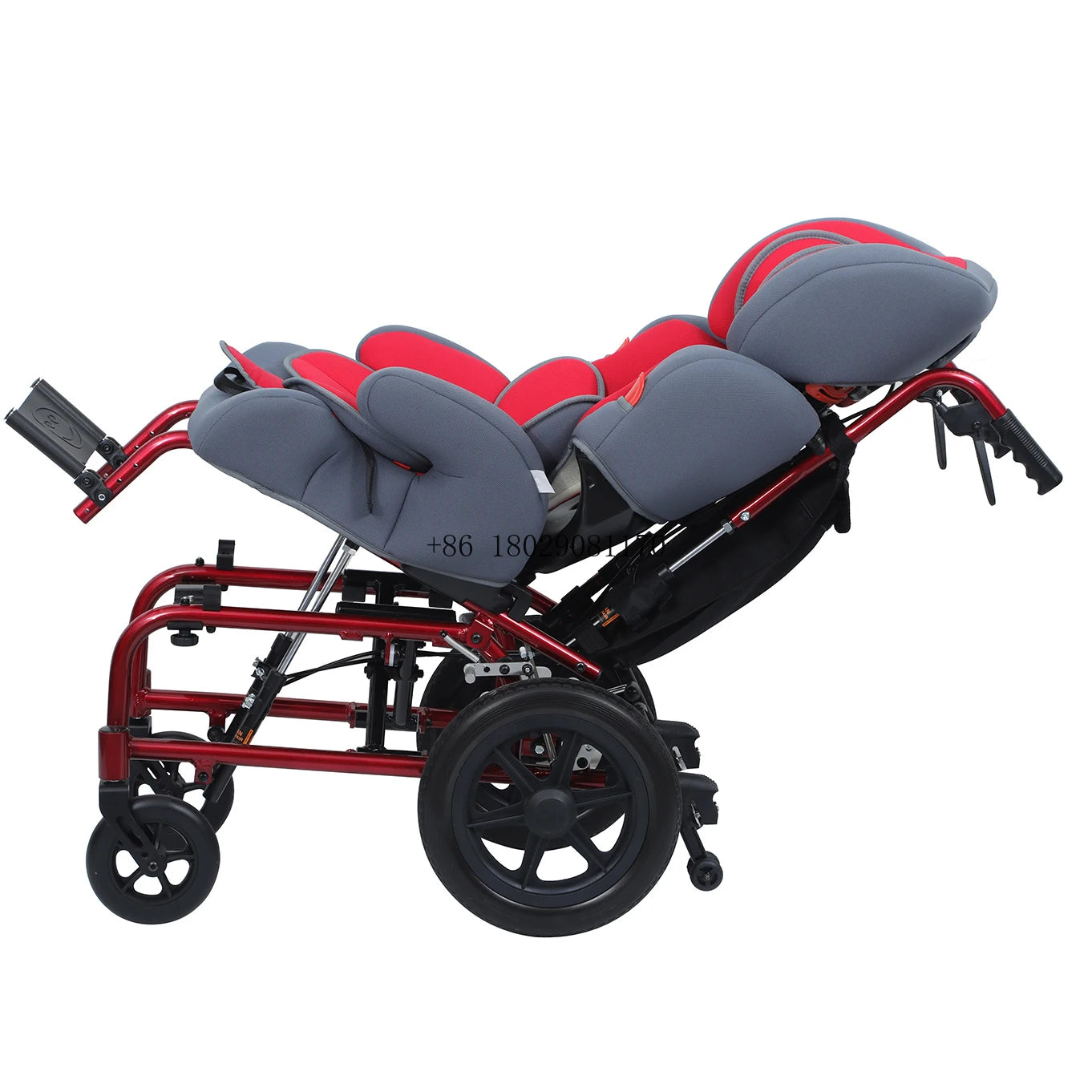 medical manual wheelchair with reclining backrest children cerebral palsy wheelchair factory wholesale