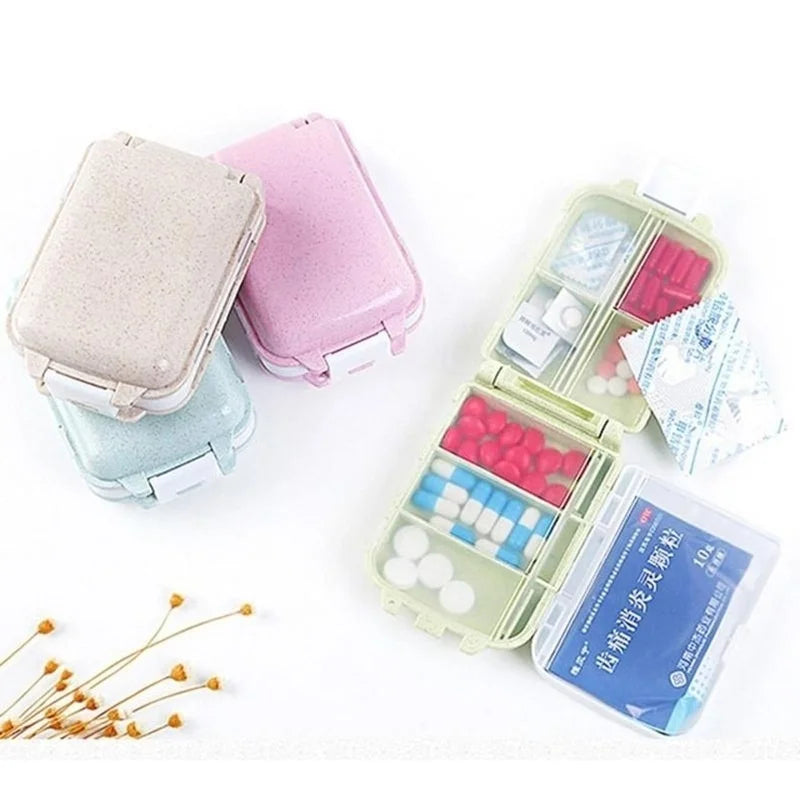 Plastic Small Pills Box Portable Storage Pill Container 3-layer Travel Supplies Gift Non-Toxic Degradable Medicine Box Mini Kits