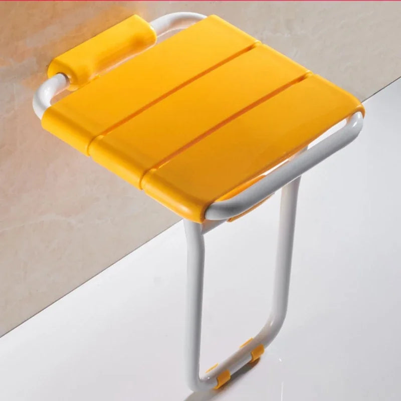 Compact Bathroom Folding Seat - Sturdy Wall-Mounted Bench Secure Entryway Chair Anti-Slip Shower Stool with Strong Bearing Best