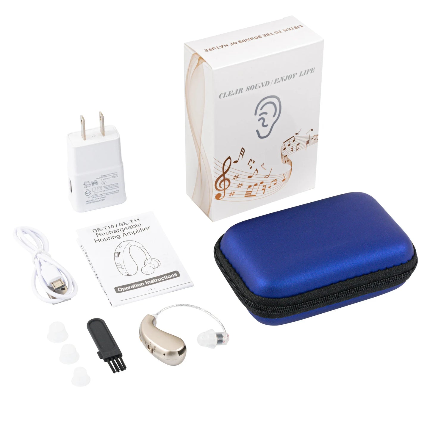 Mini Rechargeable Hearing Aid Hearing Aid Adjustable Tone Amplifier Portable Digital Hearing Aid for Deaf Elderly