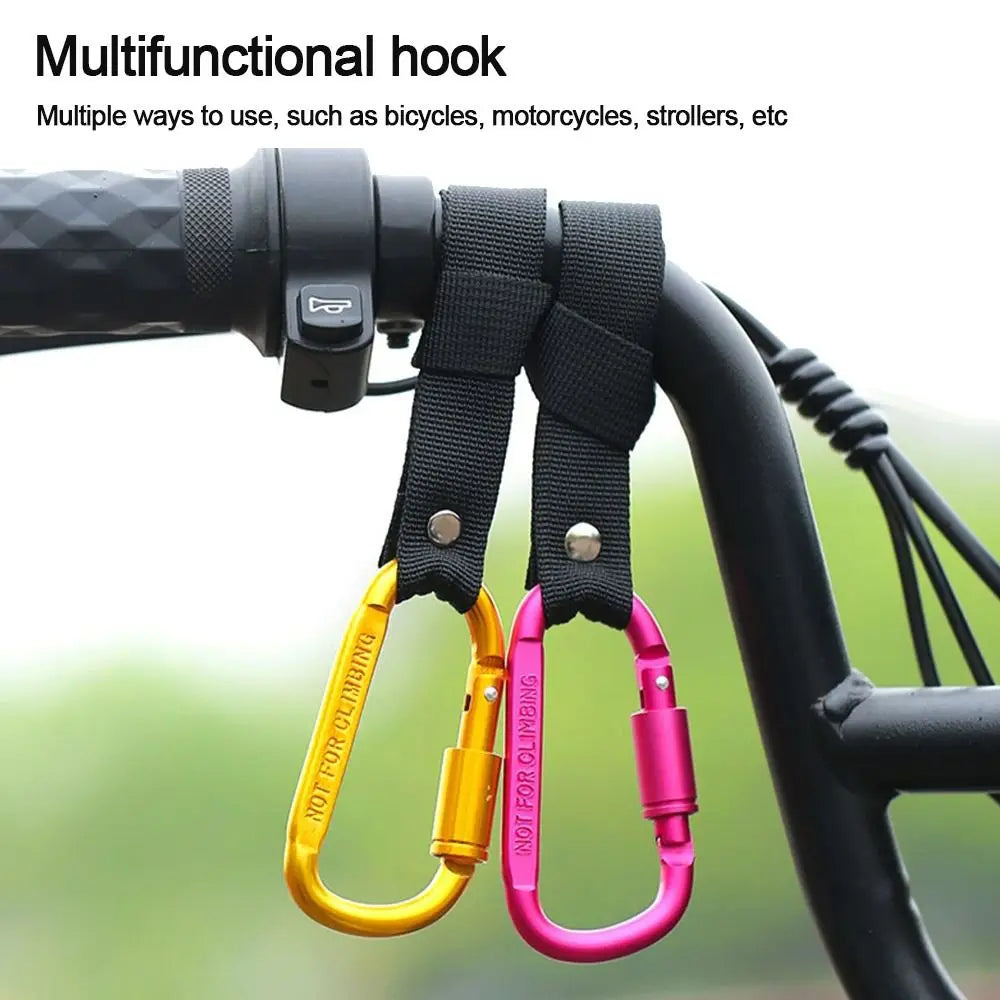 Aluminum Alloy Baby Stroller Hanger Multi Purpose Carabiners Hanging Wheelchair Stroller Handlebar Hooks Baby Cart Accessories