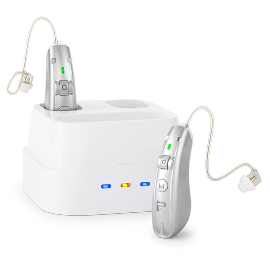 Rechargeable hearing aids for seniors  with noise reduction ,Digital Hearing Amplifiers for Hearing Loss, with  charging case.