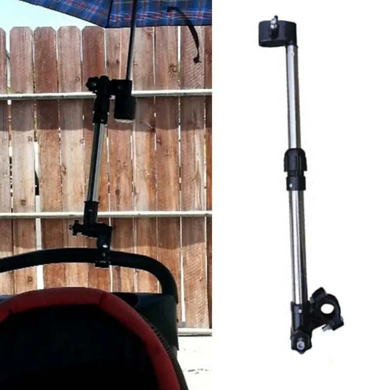 Adjustable Baby Stroller Umbrella Holder Accessories Mount Multiused Wheelchair Parasol Shelf Bike Connector Flexible