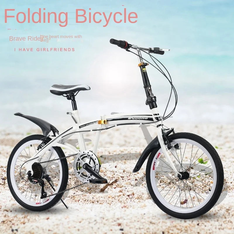 20 Inch Portable Foldable Adult Bicycle Disc Brake Variable Speed Road Bike Can Be Customized For Children's Mountain Bikes 2024