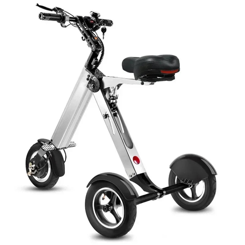 Foldable Electric Tricycle 250W 36V Mobility Scooter 10 Inches Hub Brake Aluminium Alloy Damping Small And Portable weight 14KG