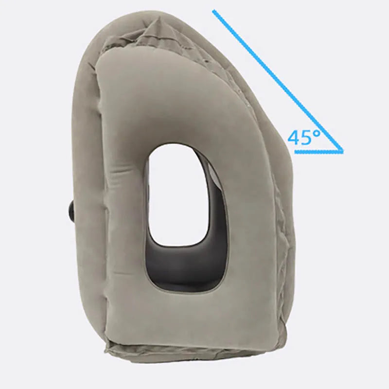 Upgraded Inflatable Air Cushion Travel Pillow Headrest Chin Support Cushions for Airplane Plane Car Office Rest Neck Nap Pillows