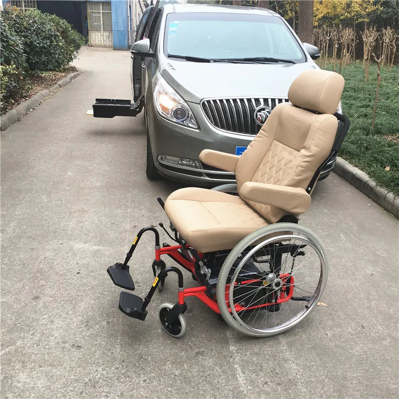 Automobile Wheelchair Capable Of Docking With Wheelchair Base For Handicapped Lifting Automobile Seat