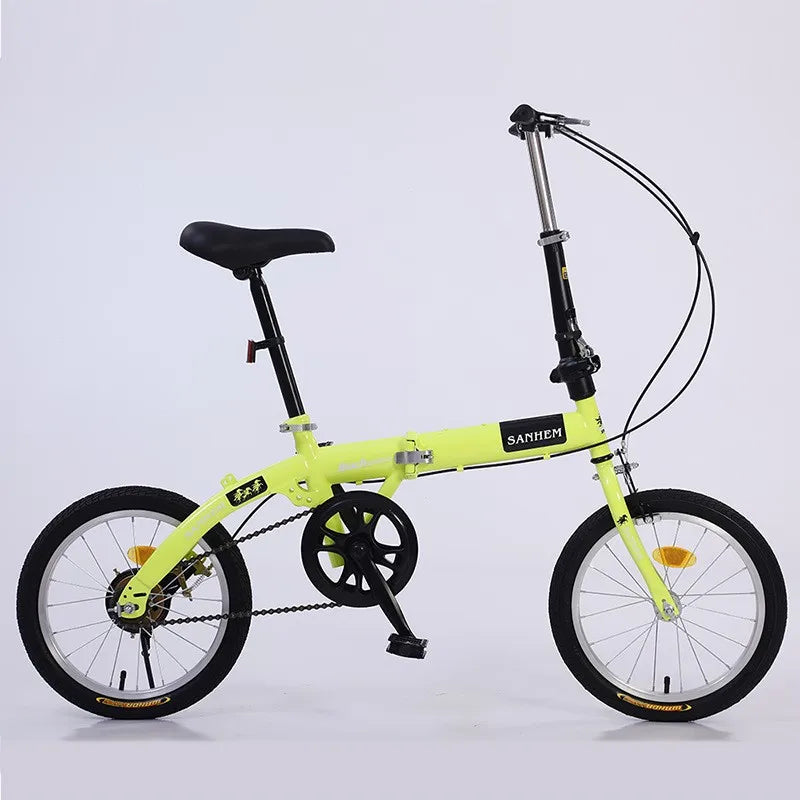 16-Inch Variable Speed Folding Bicycle Adult Student Male and Female Single Speed Portable Bicycle