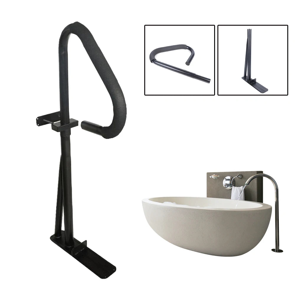 Bathroom Bathtub Grab Bar Shower Safety Handle Rail Tub Assist Height Adjustable Easy Installation for Spa Home 47.24-61.42inch