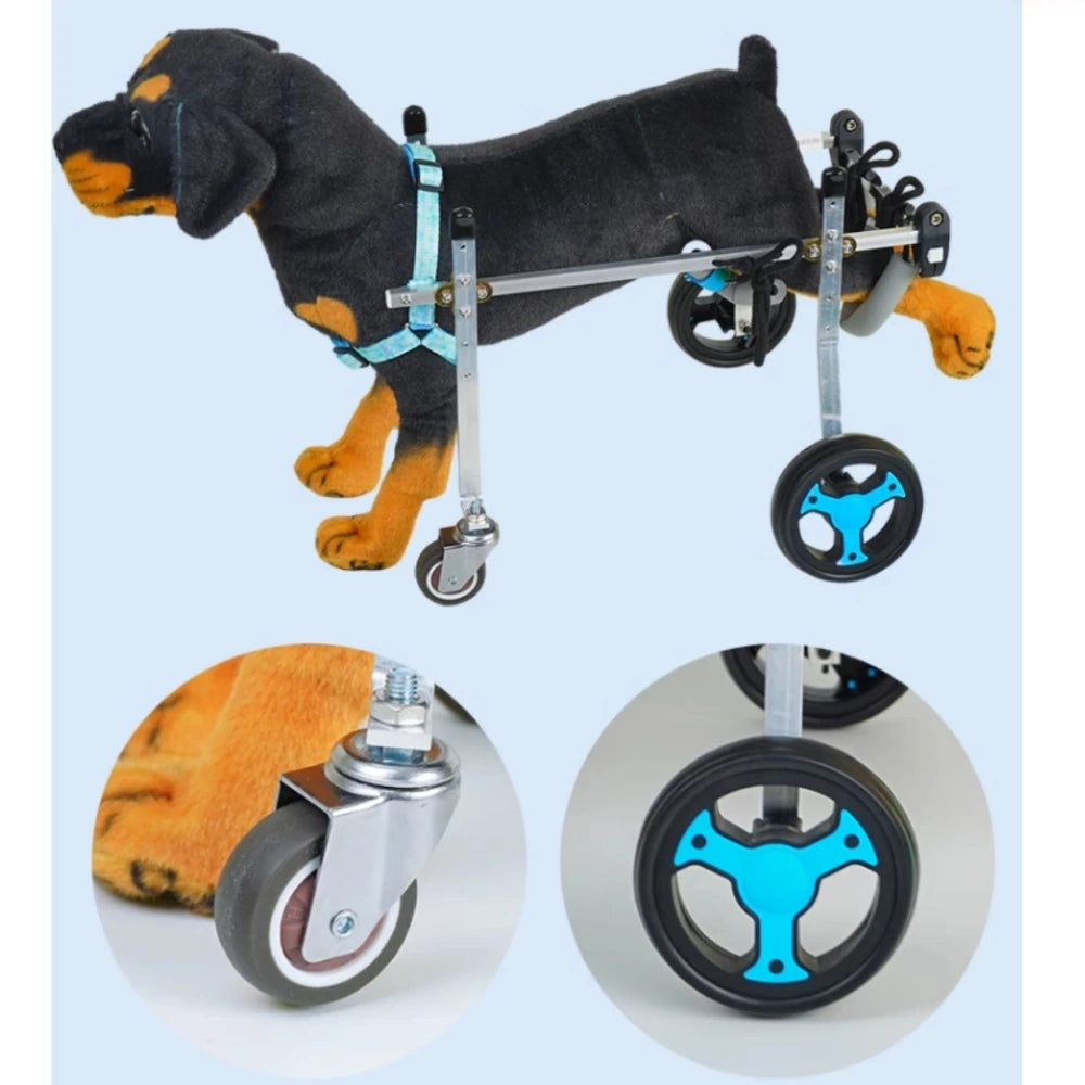 Adjustable Dog Wheelchair Small/Medium Pet Wheelchair For Back Legs Training Rehabilitation Disability Auxiliary Accessories