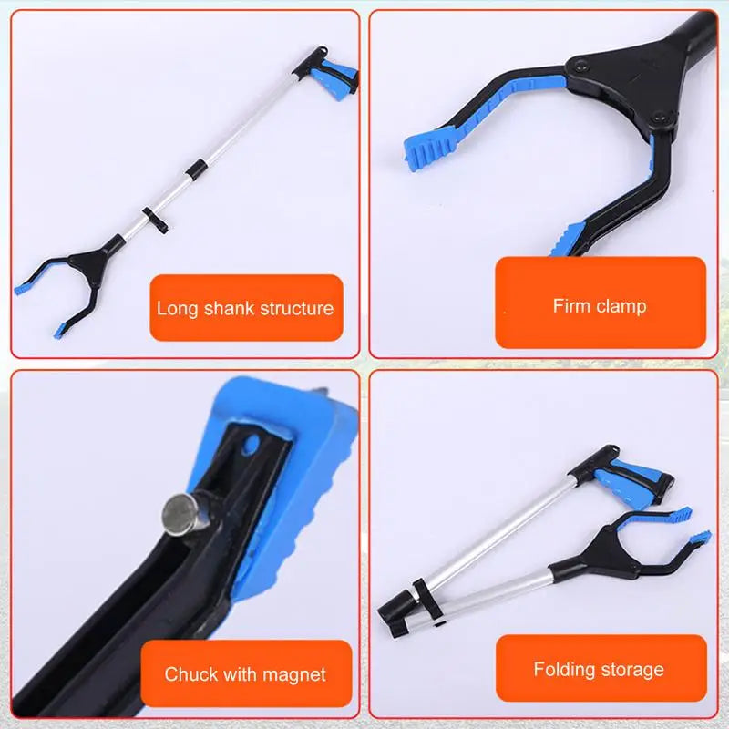 Foldable Grabber Reacher Garbage Collector Picker Long Upper Claw For Easy Reach Reacher Grabber Tool Robust Design Pick Up Tool