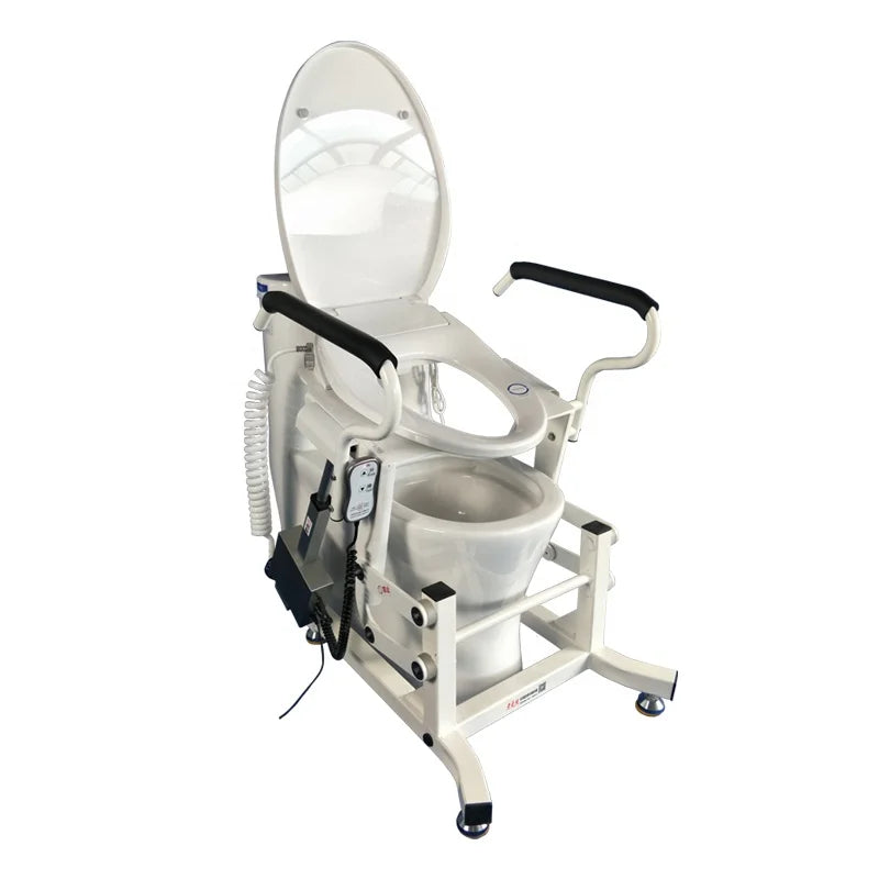 Hot sale wheelchair with toilet transfer commode  hospital nursing for elderly and disabled